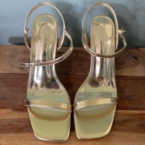 Elegant Gold Women's Heels